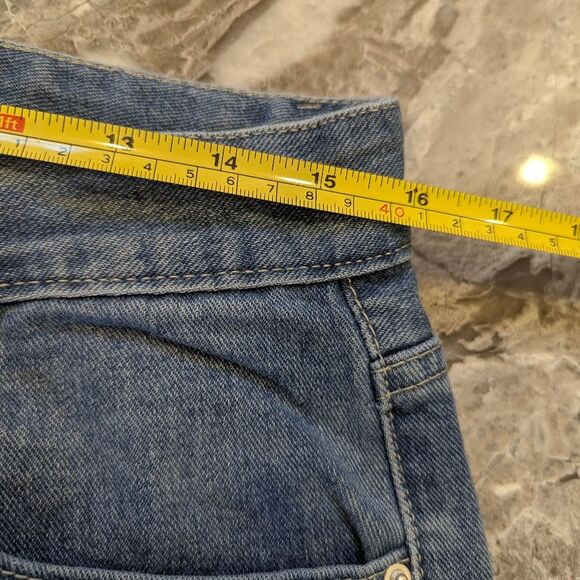 NWT Coeur De Vague Women's Distressed High Waisted Blue Zip Jeans Ripped Size M - Picture 8 of 9